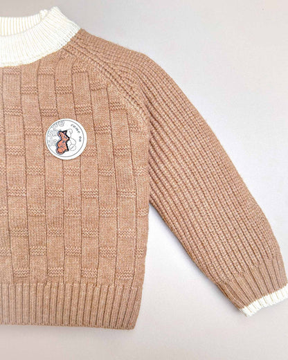 Full Sleeve Brick Textured Sweater