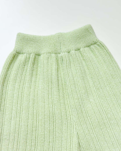 Knitted Textured Sweater Co-Ord Set With Fur Details