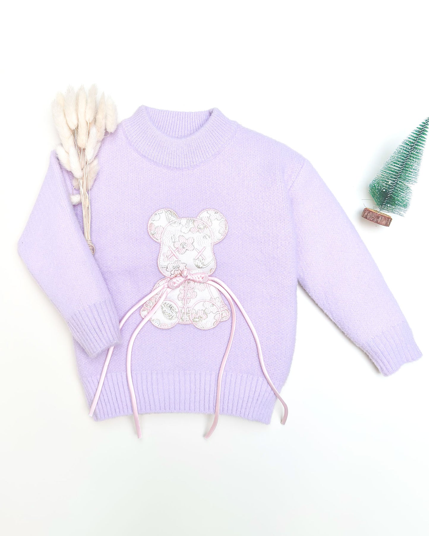 Full Sleeve Stylish Bear Embroidered Sweat