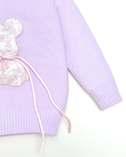 Full Sleeve Stylish Bear Embroidered Sweat