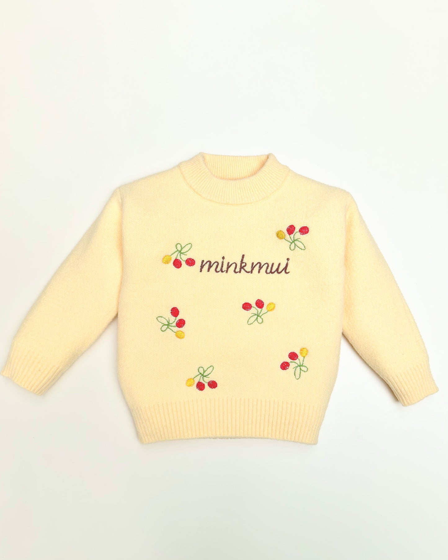 Full Sleeve Berry Embroidered Sweater