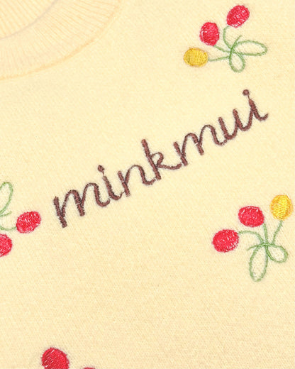 Full Sleeve Berry Embroidered Sweater