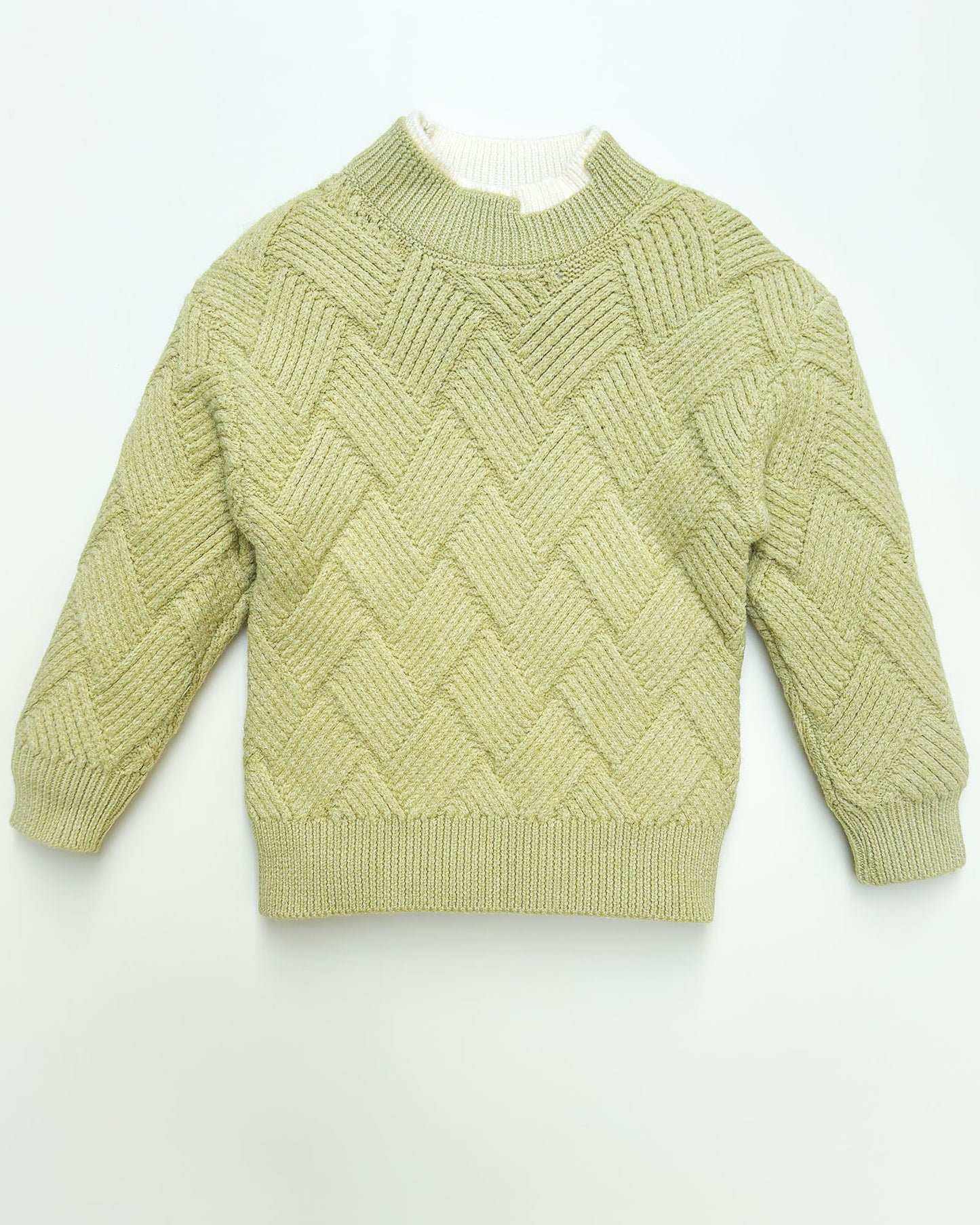 Basket Weave Textured Knitted Sweater