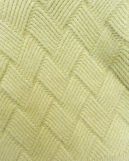 Basket Weave Textured Knitted Sweater