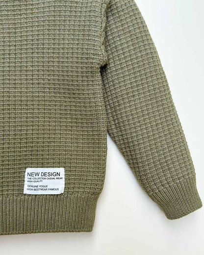 Rib Knit Textured Sweater