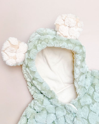 Textured Fur Full Sleeve Jacket With Sling Bag