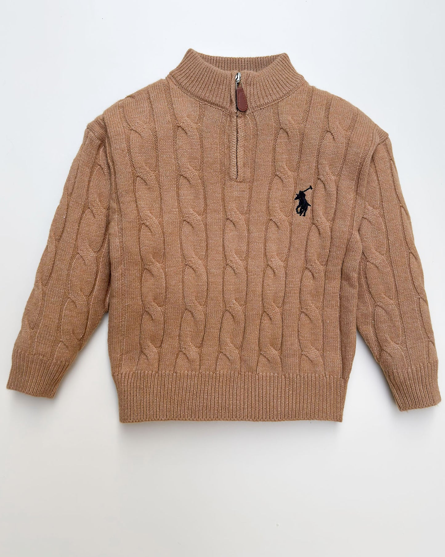 Classic Cable Knit Textured Zipper Sweater