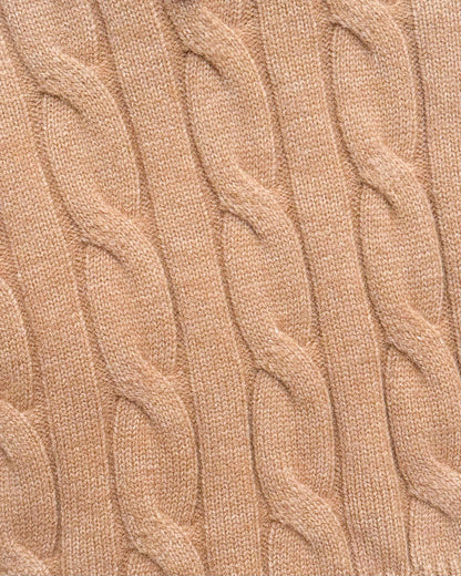 Classic Cable Knit Textured Zipper Sweater