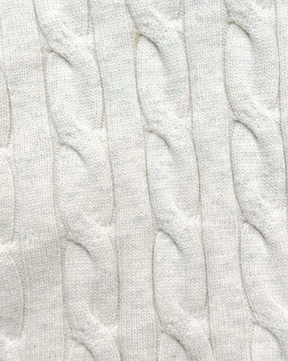 Classic Cable Knit Textured Zipper Sweater