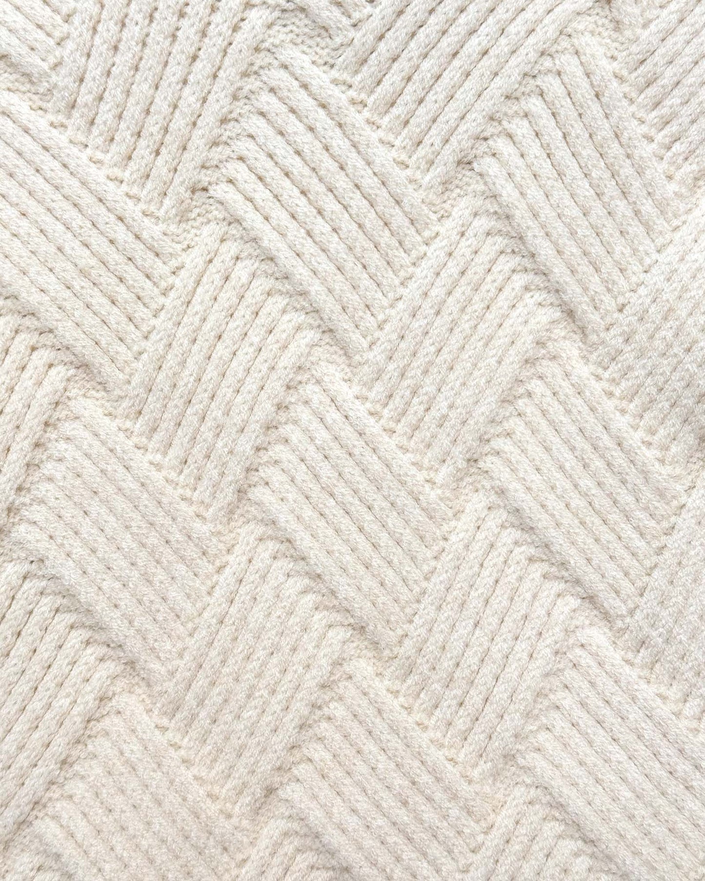 Basket Weave Textured Knitted Sweater