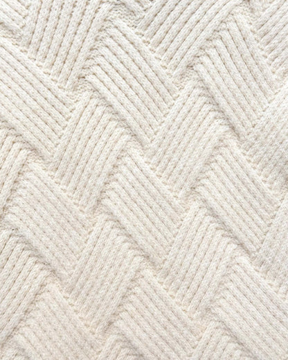 Basket Weave Textured Knitted Sweater