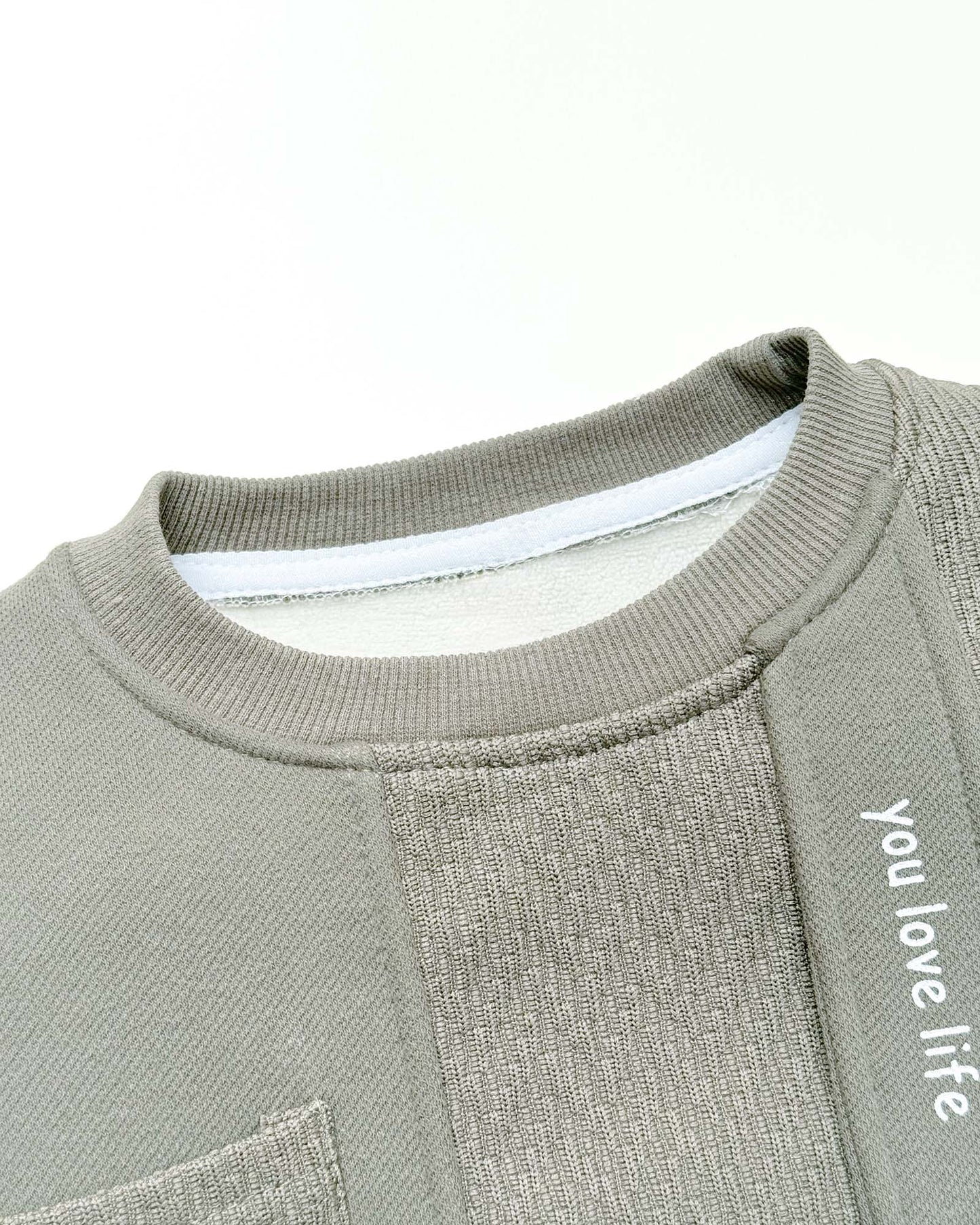 Stylish Love Life Printed Textured Fleeced Sweatshirt