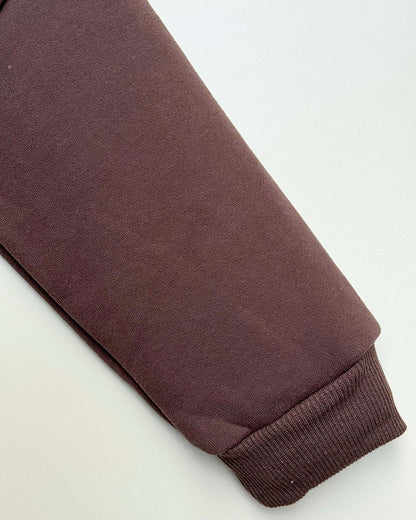 Fleeced Sweatshirt With Pocket Detail