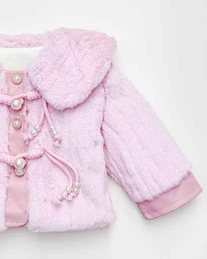 Vintage Textured Fleeced Fur Jacket