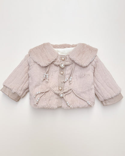 Vintage Textured Fleeced Fur Jacket