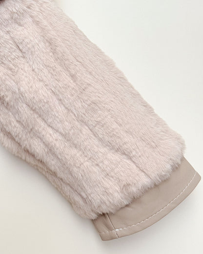 Vintage Textured Fleeced Fur Jacket