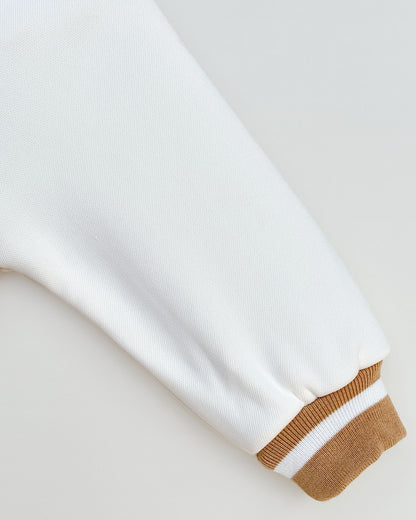 B Appliquéd Embroidered Baseball Jacket