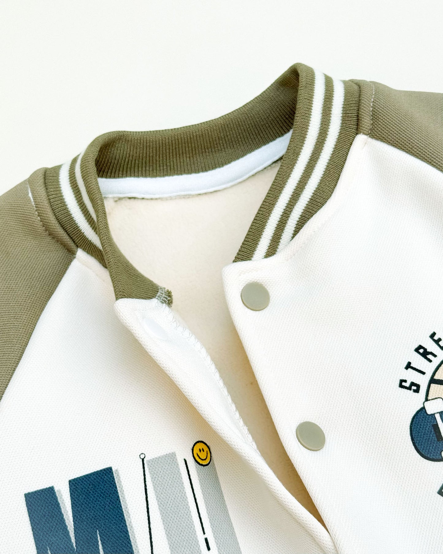 NYC Lullaby Printed Baseball Jacket