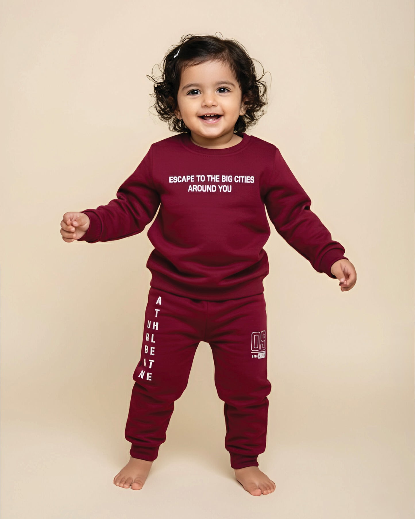 Escape Puff Printed Fleeced Co-ord Set