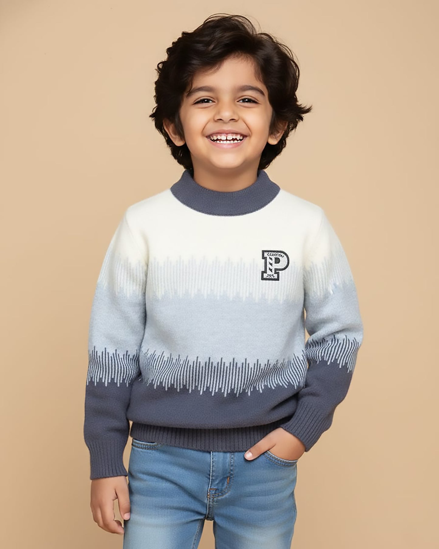 Stylish Fine Line Design Sweater