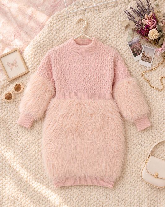 Honeycomb Cable Knit Textured Pencil Midi Dress