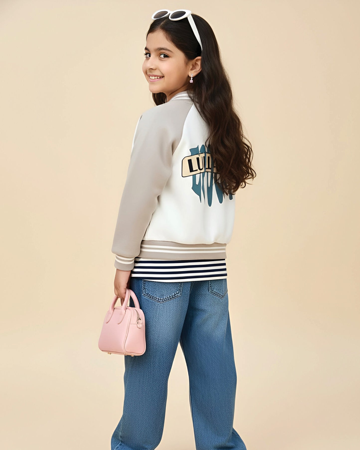 NYC Lullaby Printed Baseball Jacket