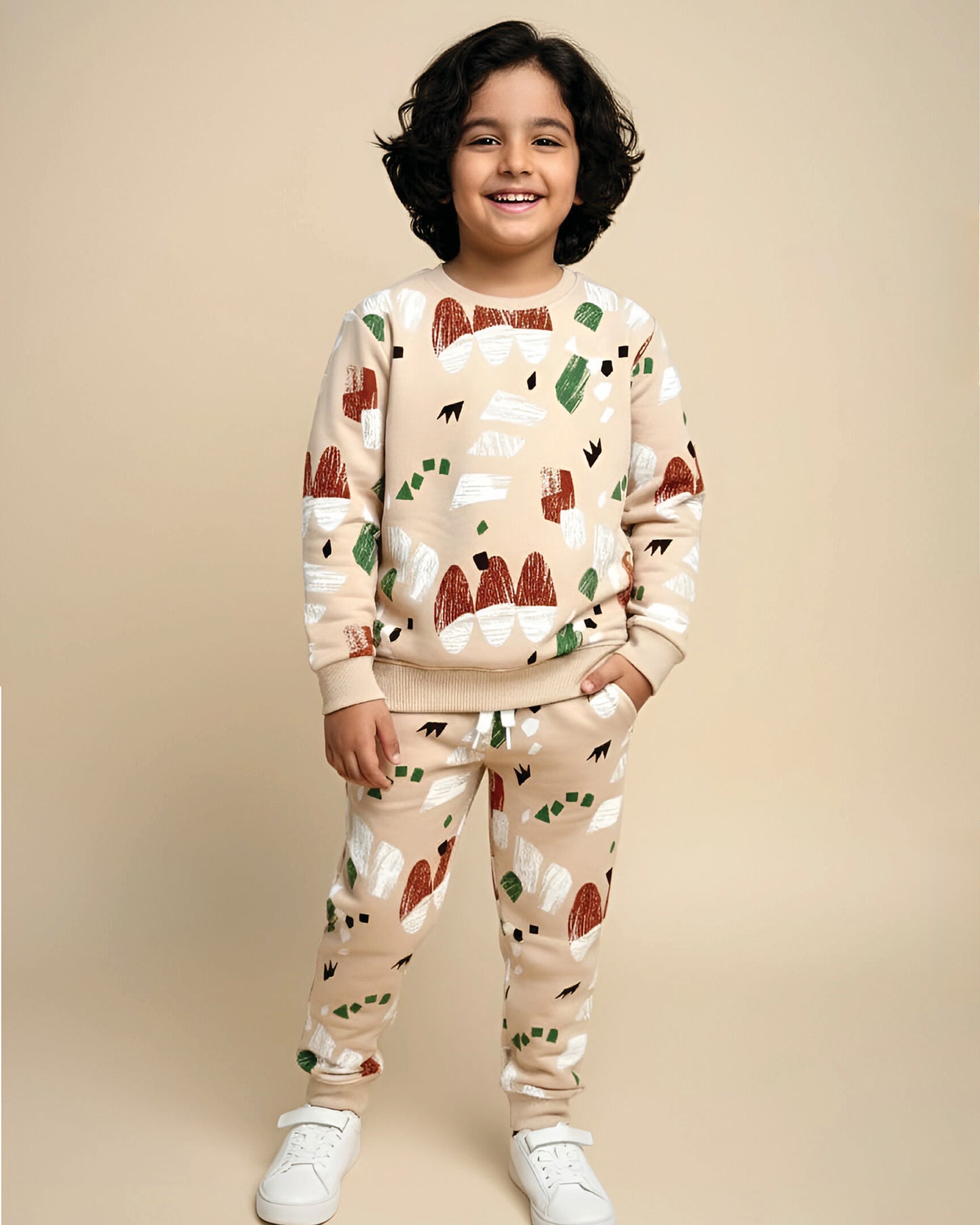 Abstract Printed Full Sleeves Co-ord Set