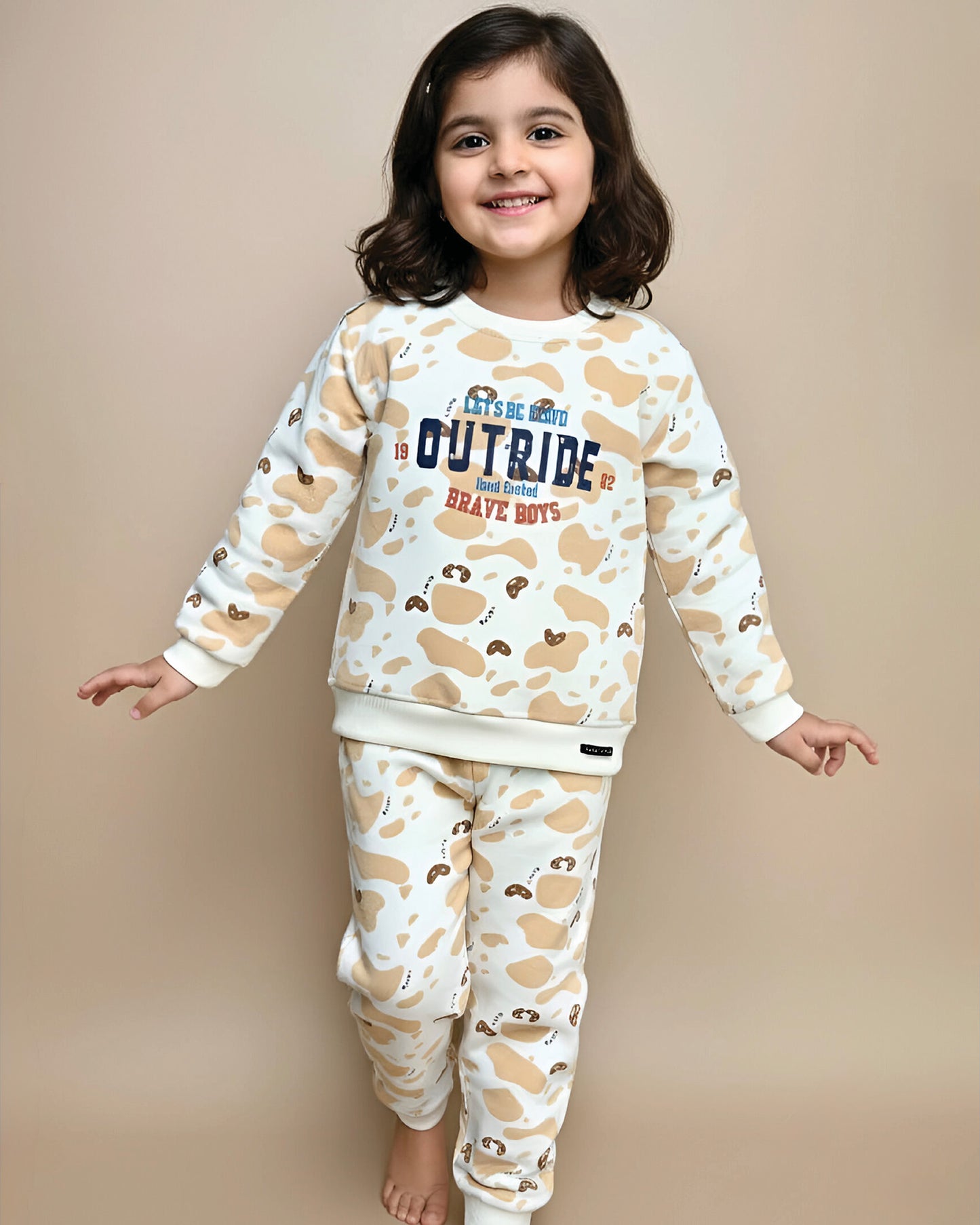 Ameoba Printed Fleeced Co-ord Set