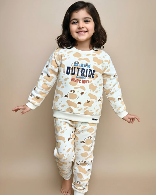 Ameoba Printed Fleeced Co-ord Set