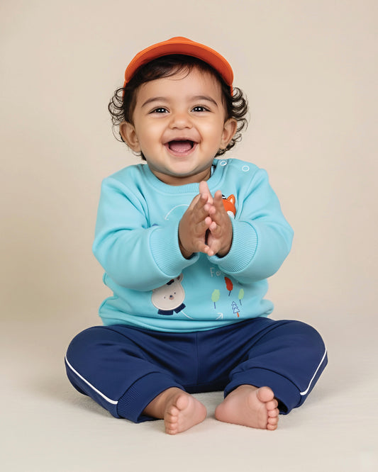 Red Panda Appliqued Fleeced Co-Ord Set