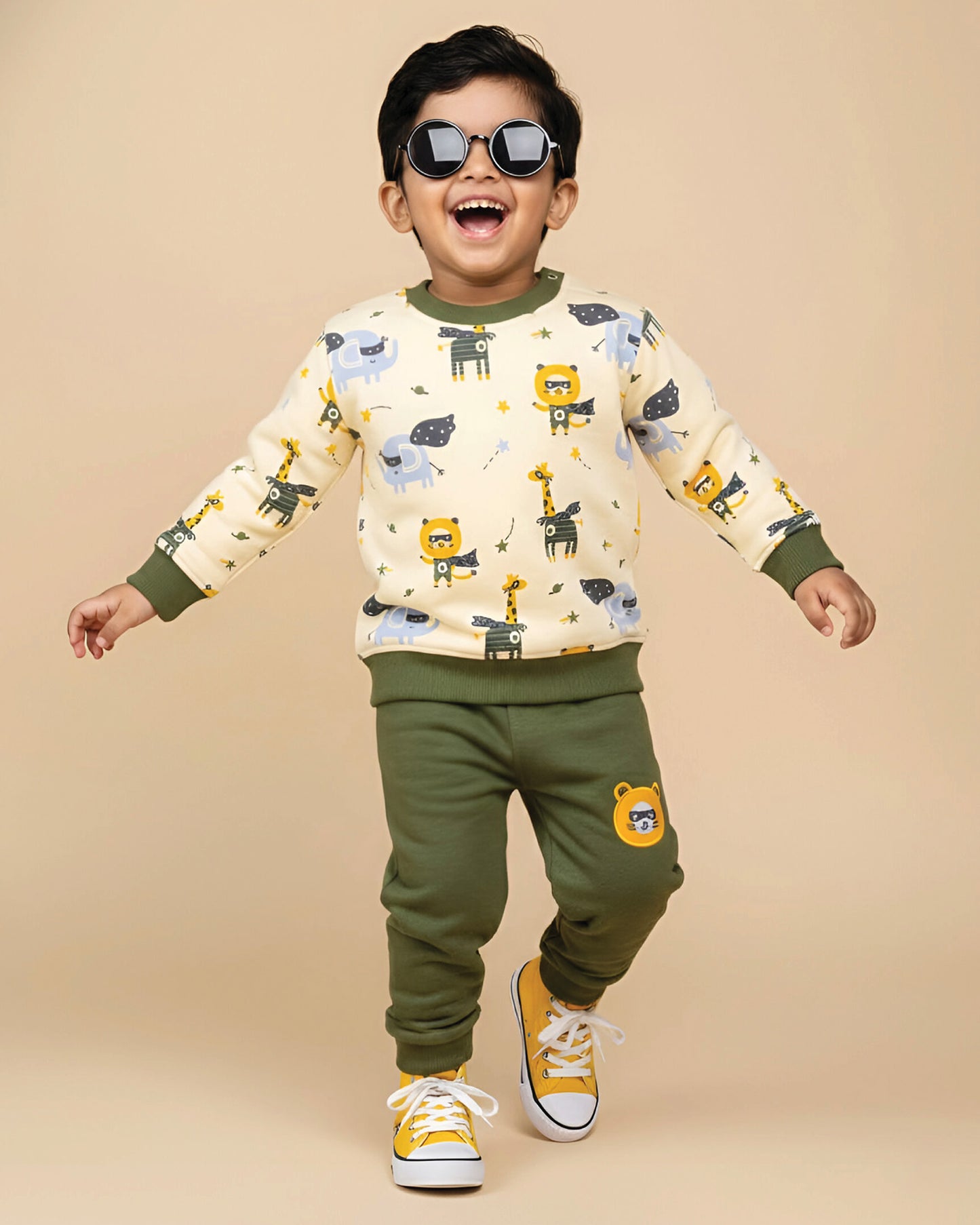 Animal Dream Printed Fleeced Co-Ord Set