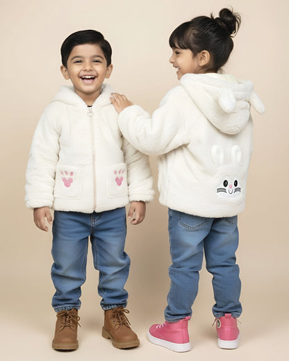 Toy Embroidered Fur Hood Jacket
