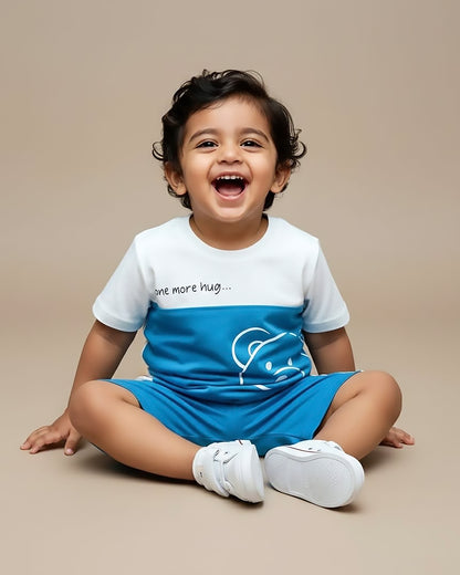 One More Hug Print T-Shirt & Shorts Co-Ord Set