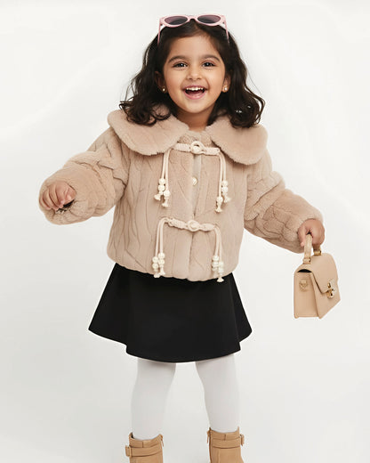 Vintage Textured Fleeced Fur Jacket