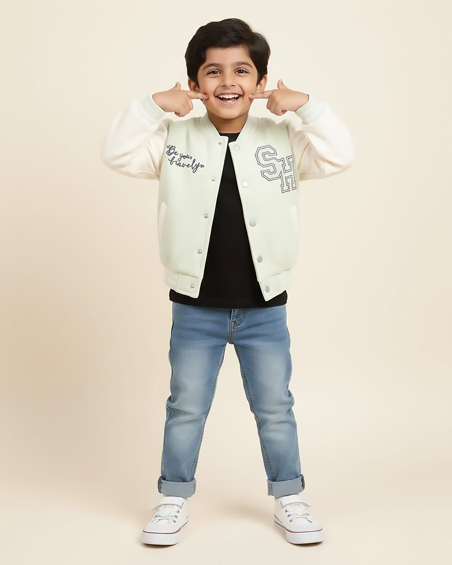 SH Embroidered Baseball Jacket