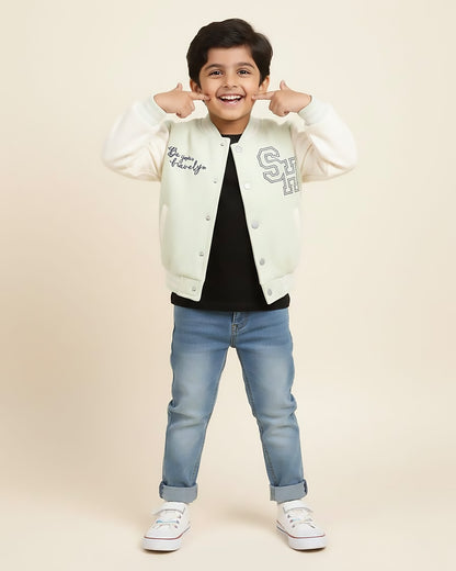 SH Embroidered Baseball Jacket