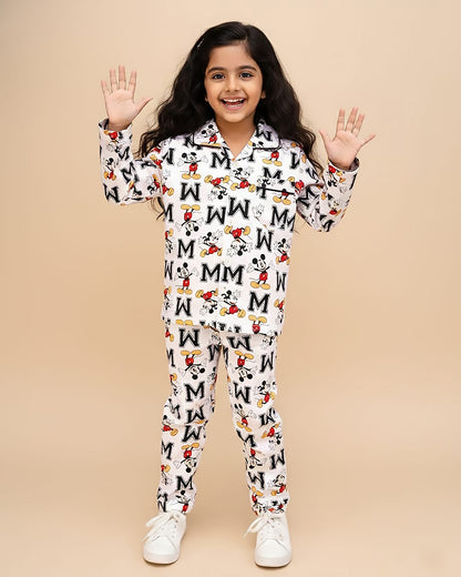 Micky Mouse  & Friends Hosiery Printed Night Suit