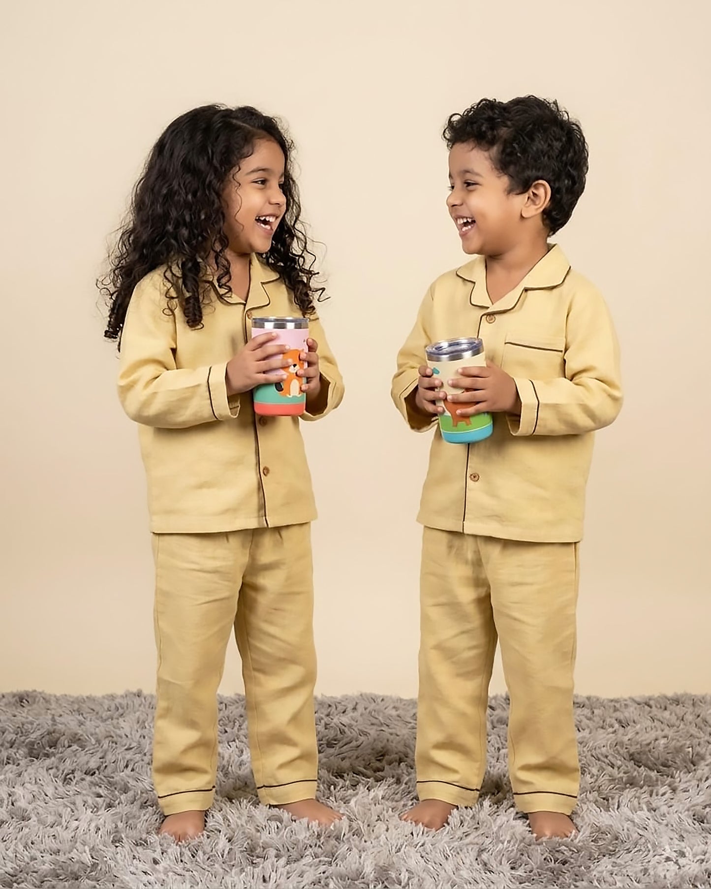 Muslin Solid Night Suit