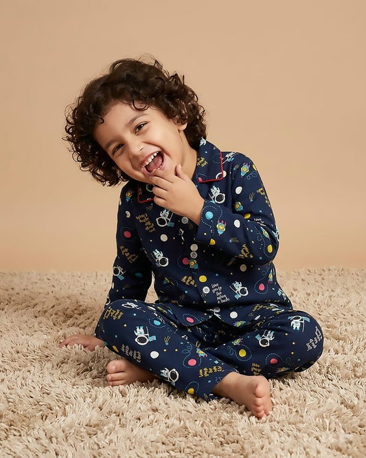 New Space Adventure Printed Hosiery Night Suit