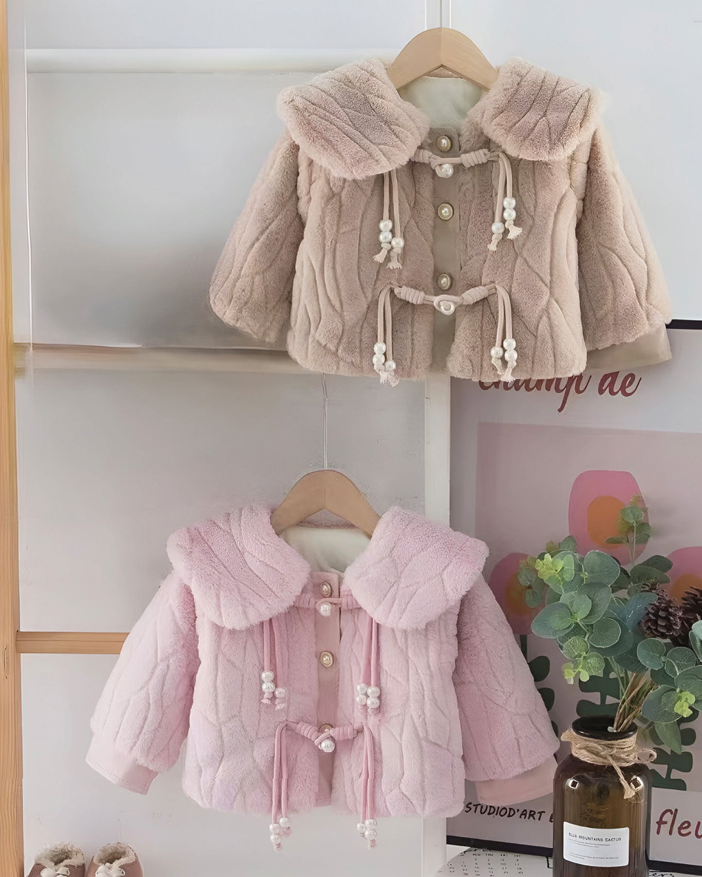 Vintage Textured Fleeced Fur Jacket