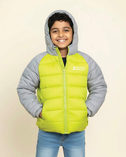 Dual Tone New Element Printed Puffer Jacket