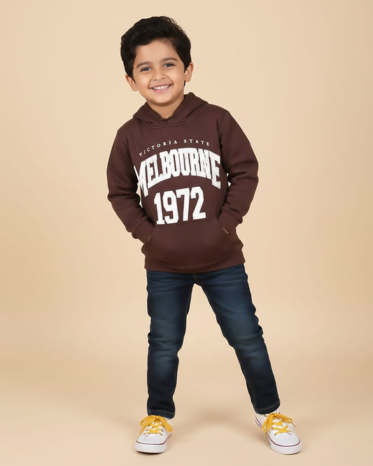 Melbourne Printed Fleeced Hoodie