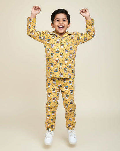 Printed Hosiery Night Suit Baby Dino