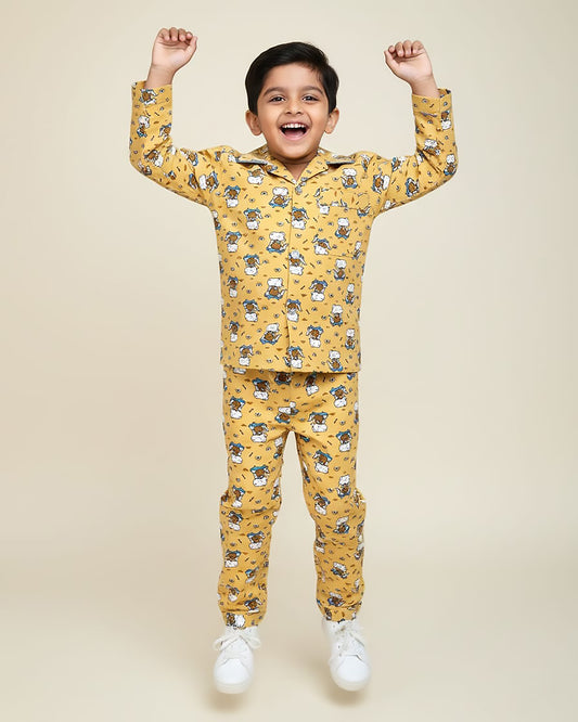 Printed Hosiery Night Suit Baby Dino