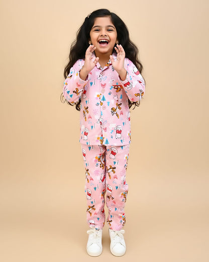 Winni Ethe Pooh Hosiery Printed Night Suit