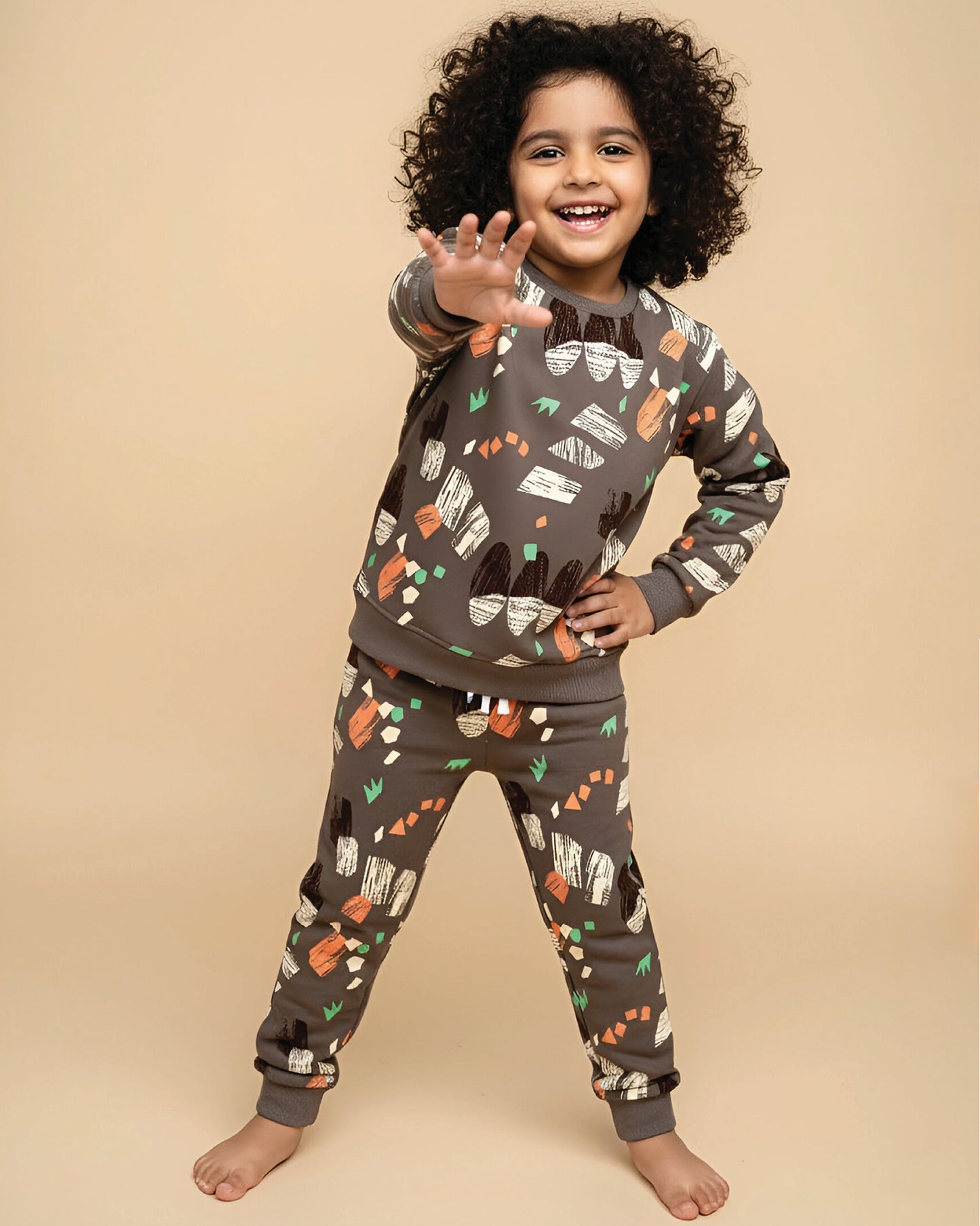 Abstract Printed Full Sleeves Co-ord Set