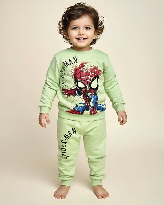 Spiderman Printed Full Sleeve Co-ord Set