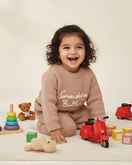 Somewhere Better Embroidered Sweater Co-Ord Set